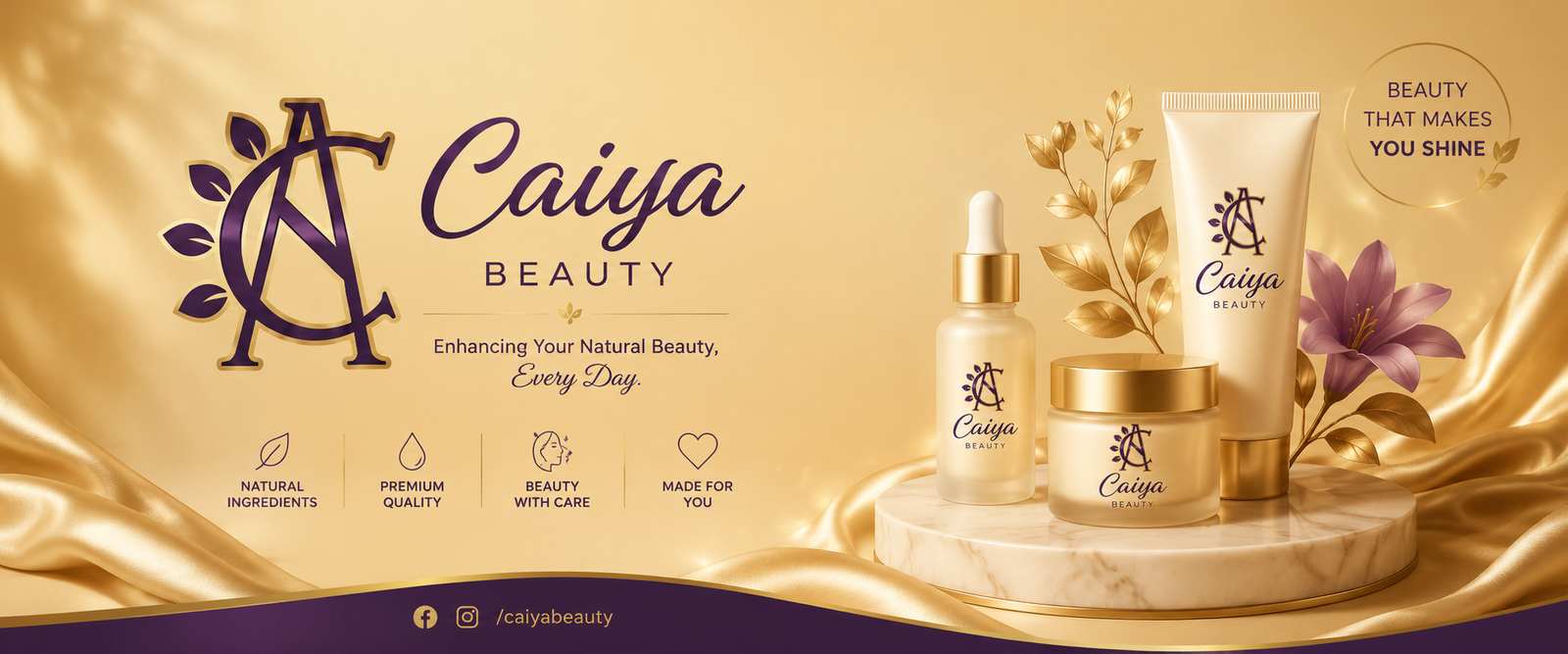 Caiya Beauty collection banner